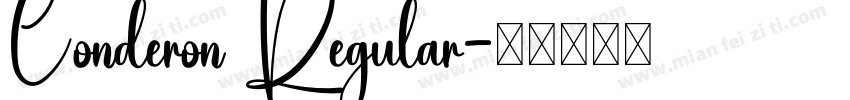 Conderon Regular字体转换